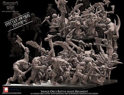 Savage Orcs Battle-Ready regiment (Pack 20 unist)