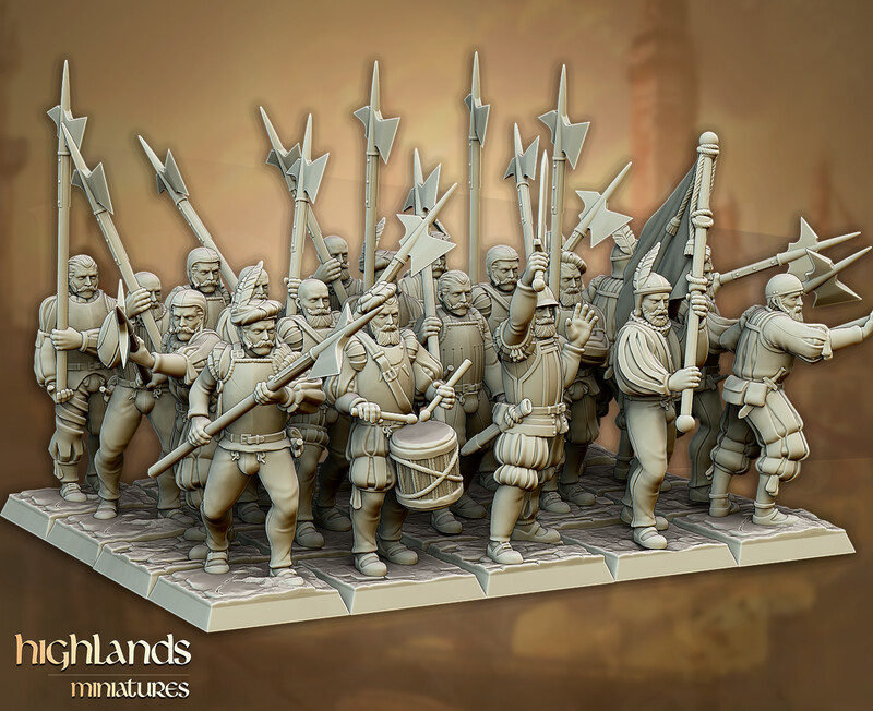 Sunland Imperial Troops - Halberdiers (pack 10 units)