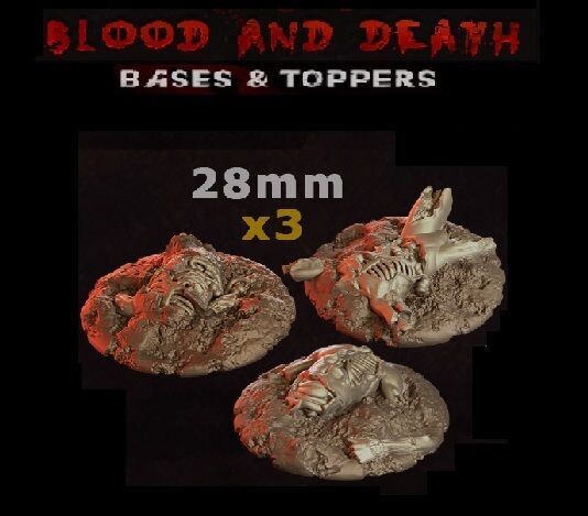 Blood and death - Bases & Toppers - 28mm (pack 3 units)