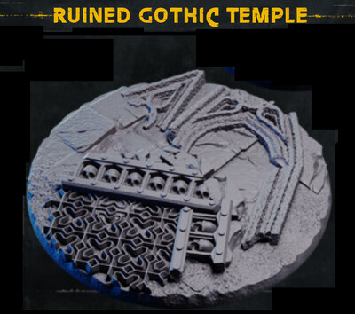 Ruined Gothic Temple - Bases & Toppers - 50mm