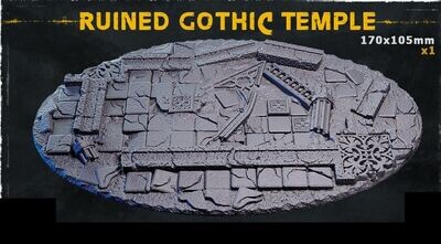 Ruined Gothic Temple - Bases & Toppers - 170x105mm