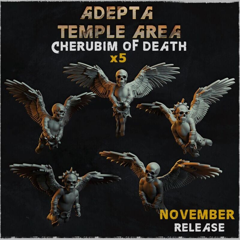 Adepta Temple Area - Cherubim of Death  (5 basing  bits)