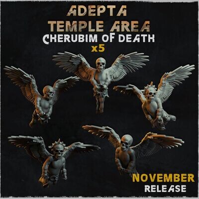 Adepta Temple Area - Cherubim of Death (5 basing bits)