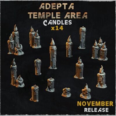 Adepta Temple Area - Candels (14 basing bits)