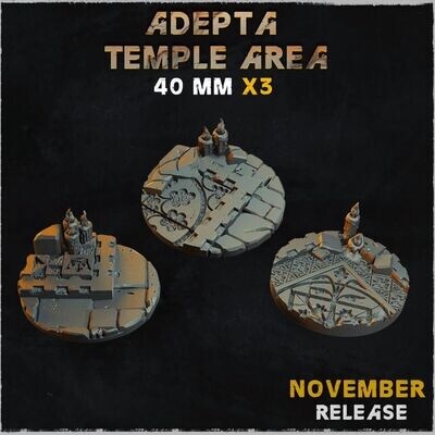 Adepta Temple Area - Bases & Toppers - 40mm