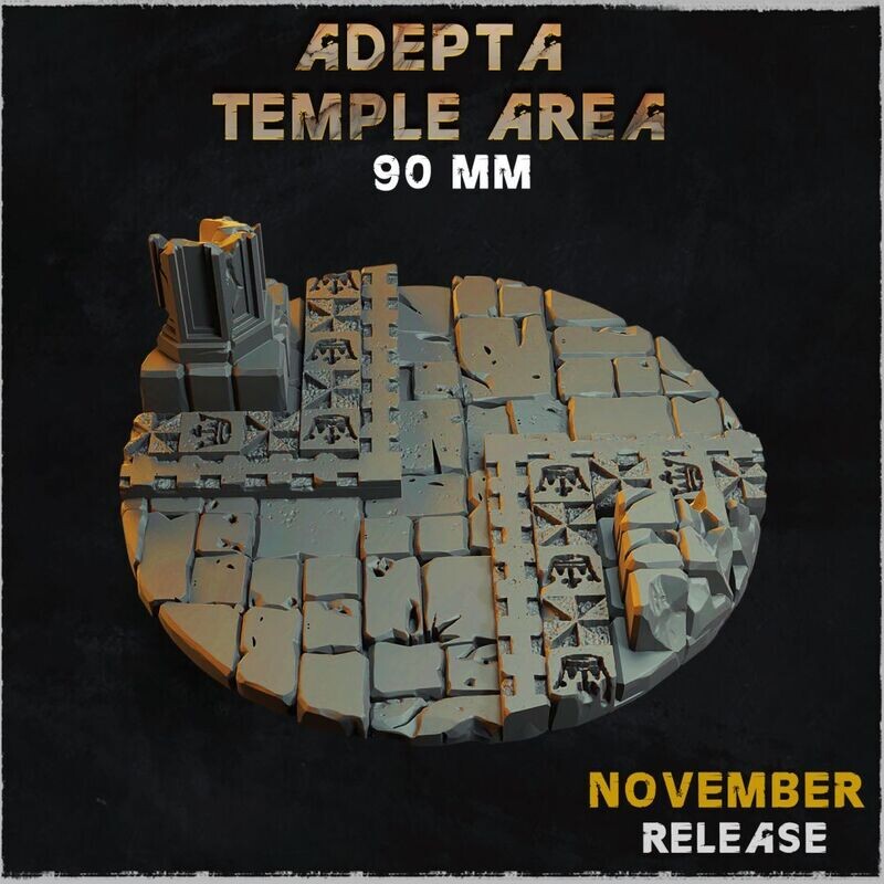 Adepta Temple Area - Bases & Toppers - 90mm