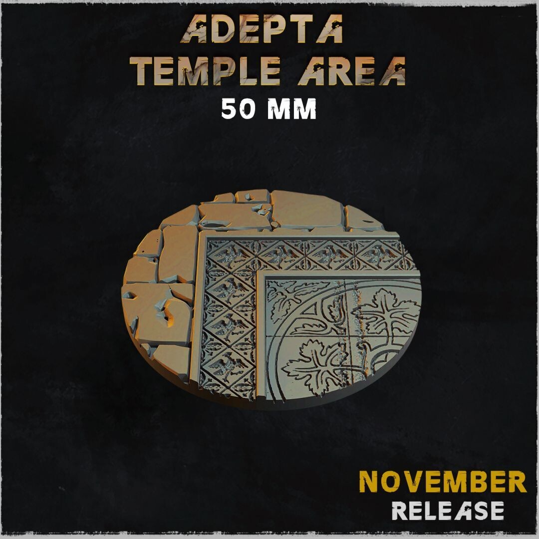 Adepta Temple Area - Bases & Toppers - 50mm