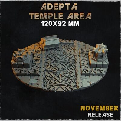Adepta Temple Area - Bases & Toppers - 120x92mm