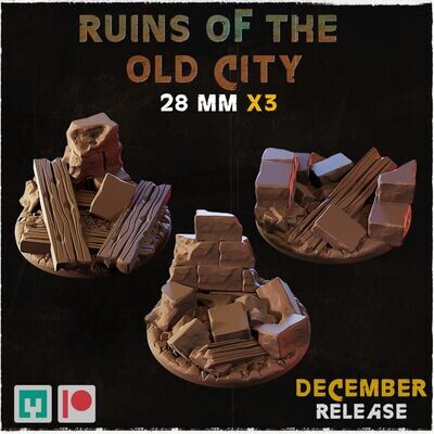 Ruins of the old city - Bases & Toppers - 28mm (pack 5 units)