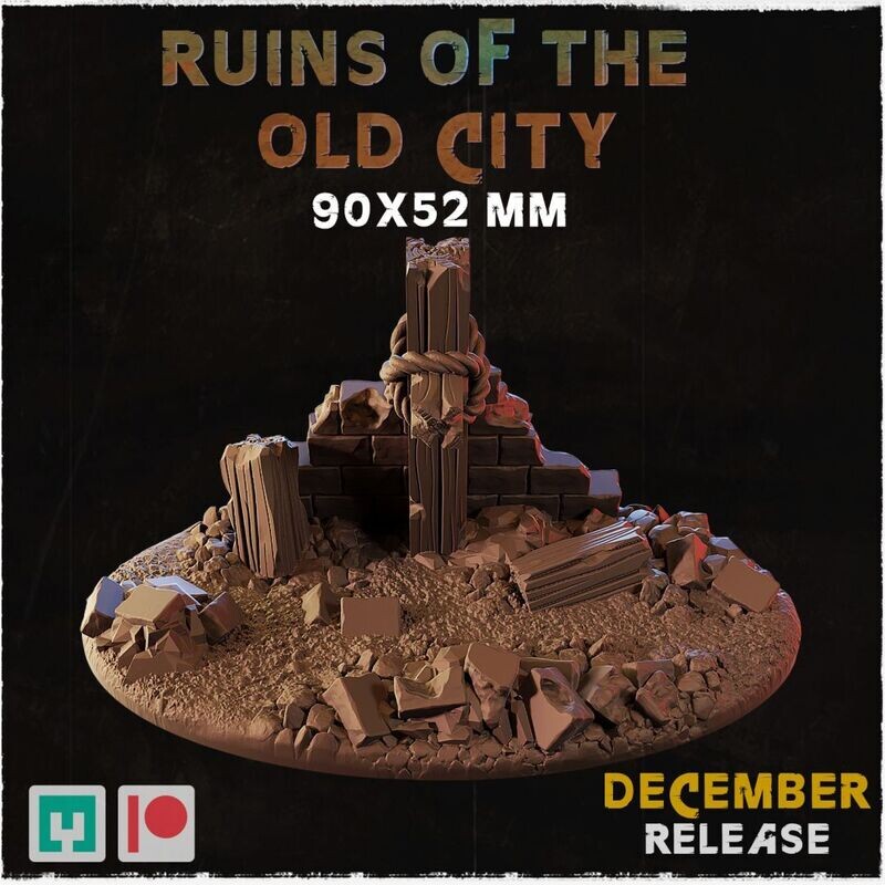 Ruins of the old city - Bases & Toppers - 90X52mm
