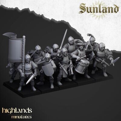 Sunland Troops with swords (pack 10 units)