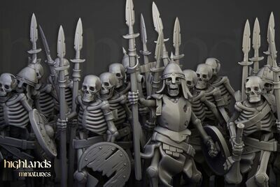 Transilvanya Skeleton Warriors with Spears Unit (pack 10 ud )