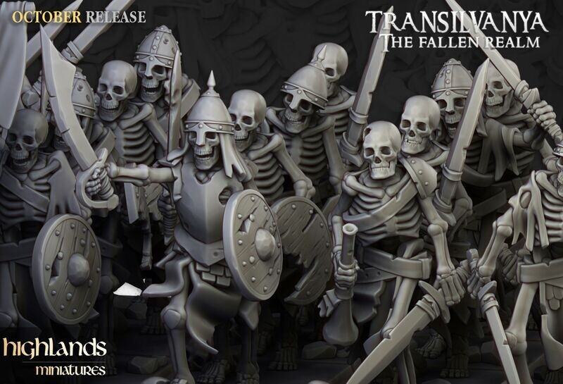 Transilvanya Skeleton Warriors with Swords Unit (pack 10 ud )