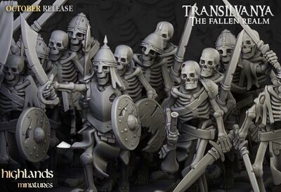 Transilvanya Skeleton Warriors with Swords Unit (pack 10 ud )