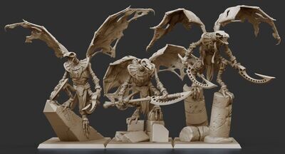 Flying Infantry (pack 3 units) - Pharaohs Legacy Undead Army