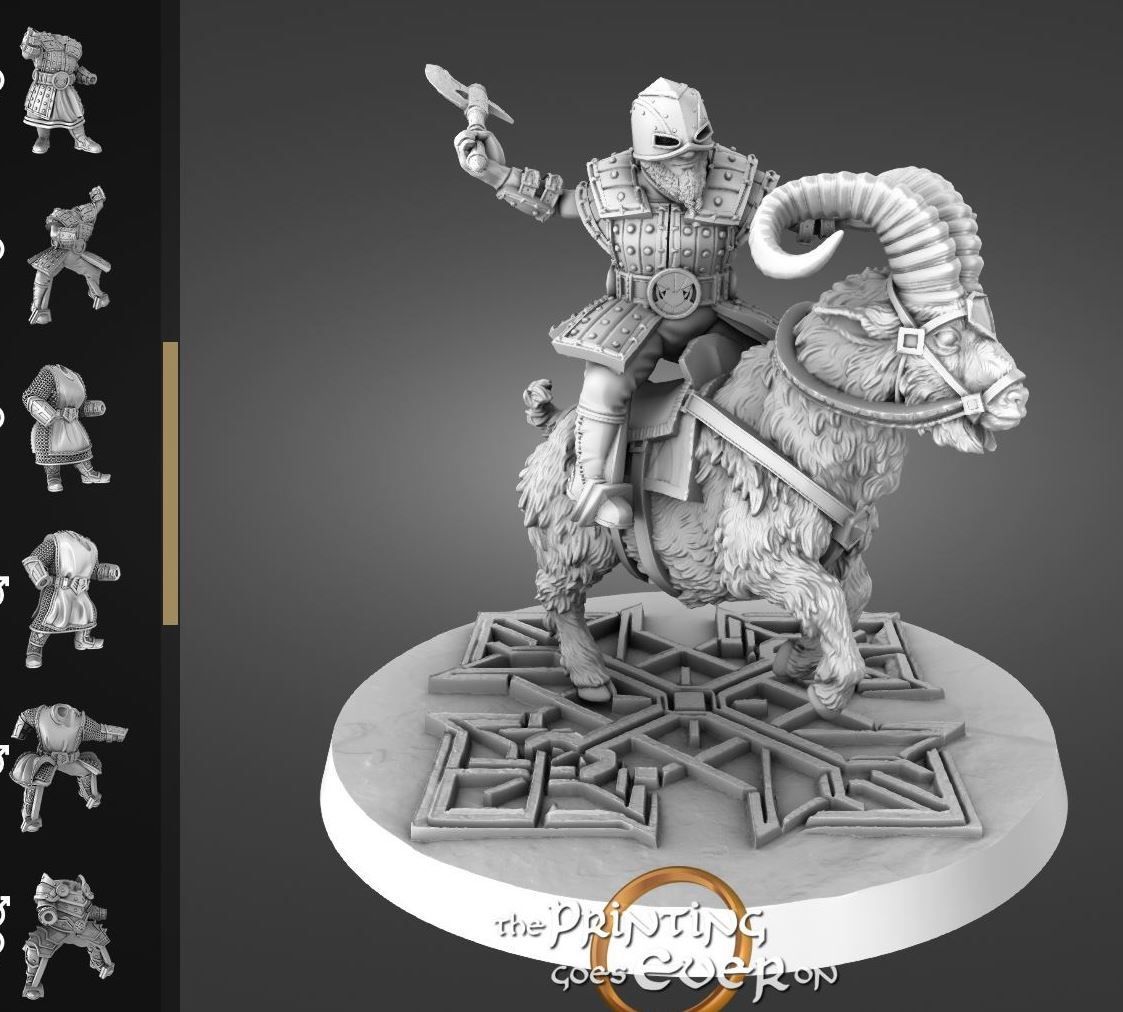 Chapter 45 - Tales of the Deep  -Modular Dwarves - Axe_Throwers Mounted (female) - pack 2 units