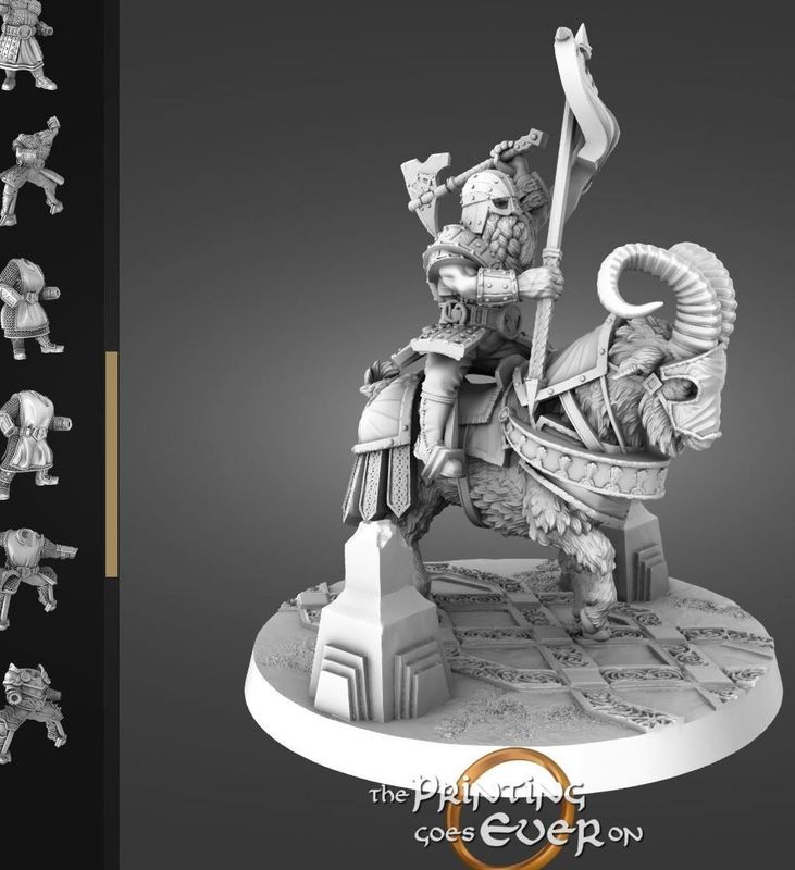 Chapter 45 - Tales of the Deep  -Modular Dwarves - Axe_Throwers Mounted (male) - pack 2 units