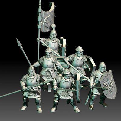 High Men of the North - Soldiers - Spearmen (Pack 6 units)