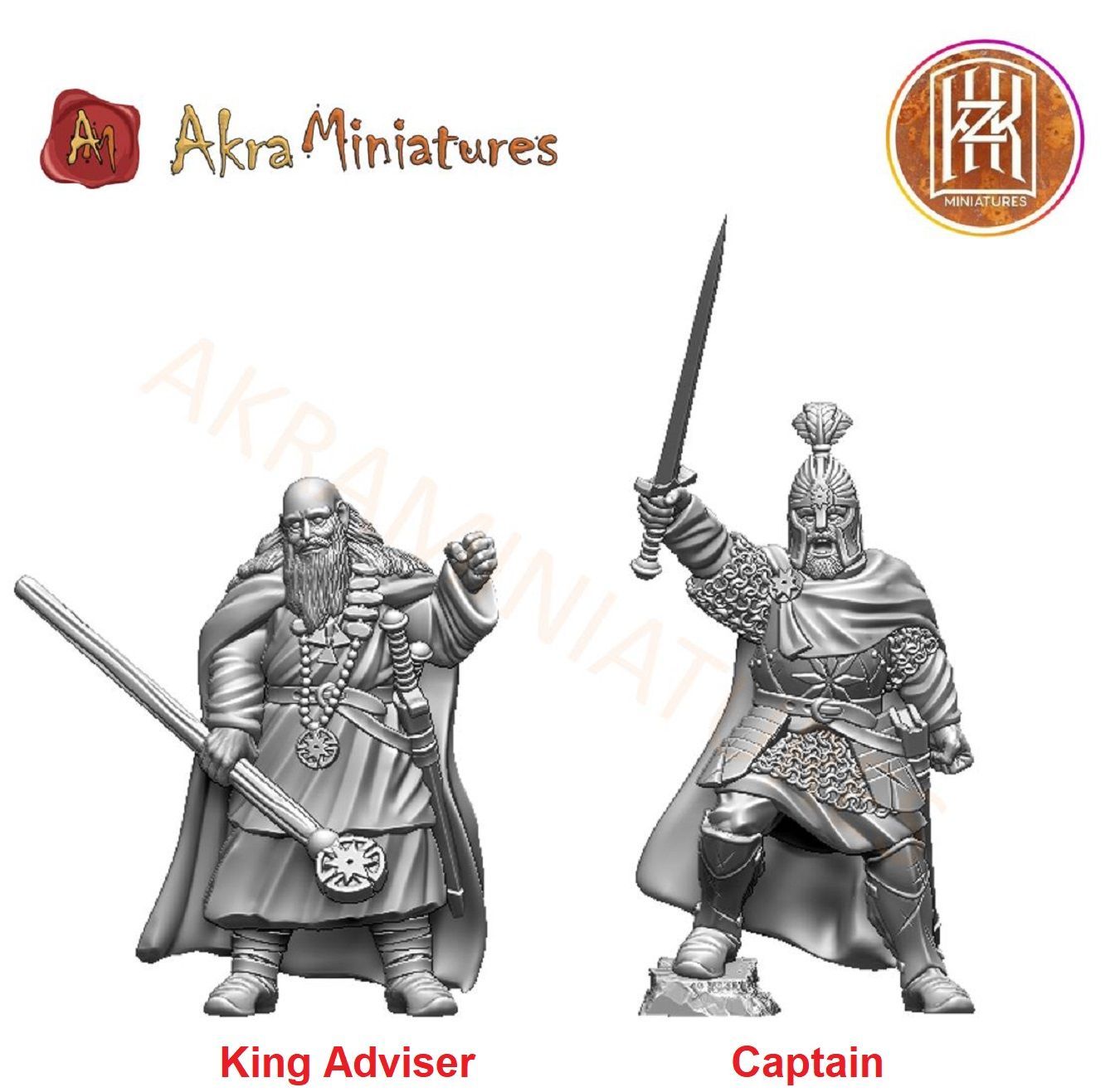 High Men of the North - Soldiers - King Adviser and Captain (Pack 2 units)