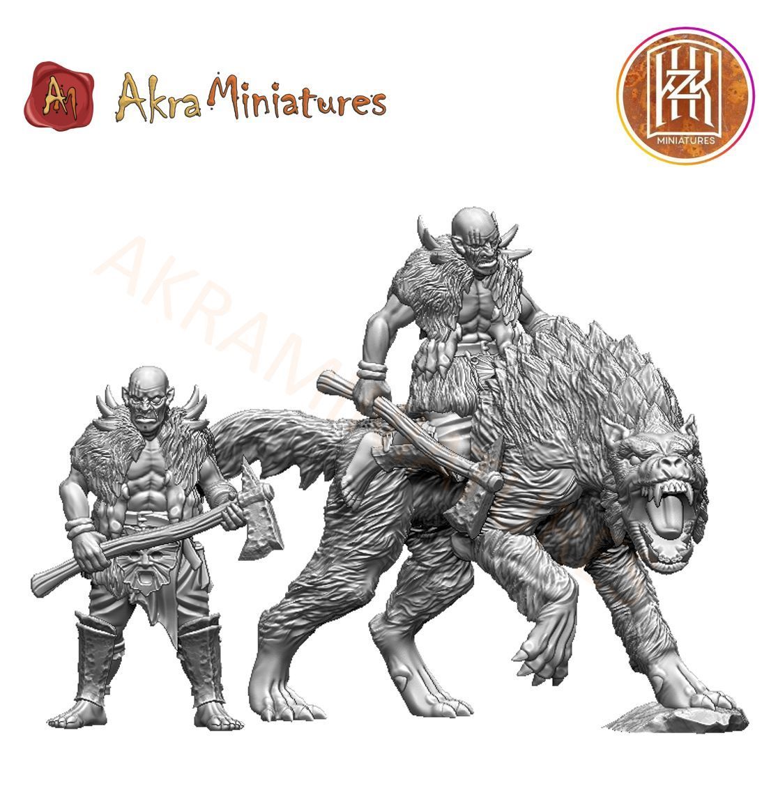 Wild Orcs Riders -  Beast Master  (on foot and mounted)
