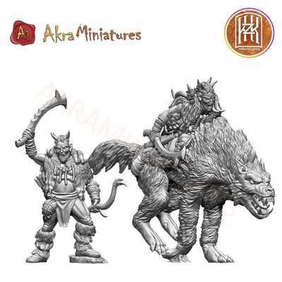 Wild Orcs Riders -  Archer Orc Hero  (on foot and mounted)
