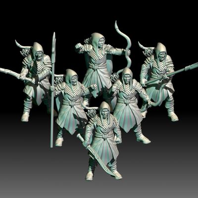 Wood Elves - Elven Rangers (Pack 6 units)