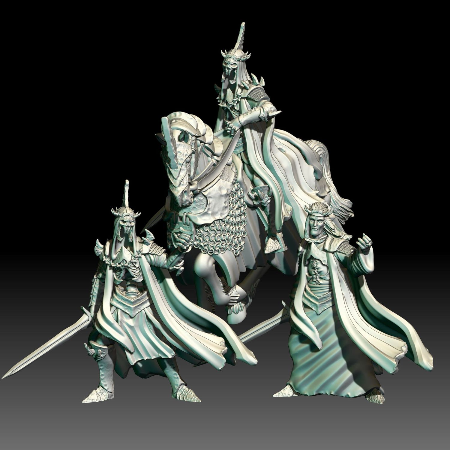 Witch King on foot and mounted