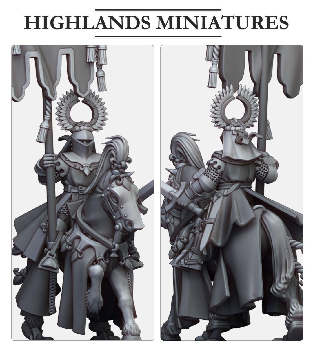 Gallia Battle Standard Bearers  - on foot and mounted