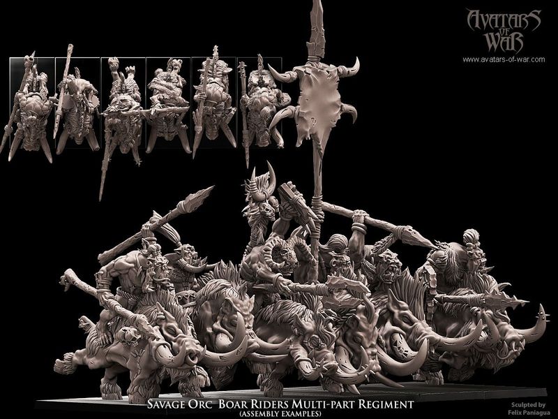 Savage Orc Boar riders multi-part regiment (Pack 5 units)