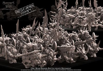 Orc Boar Riders Battle-Ready regiment (Pack 5 units)