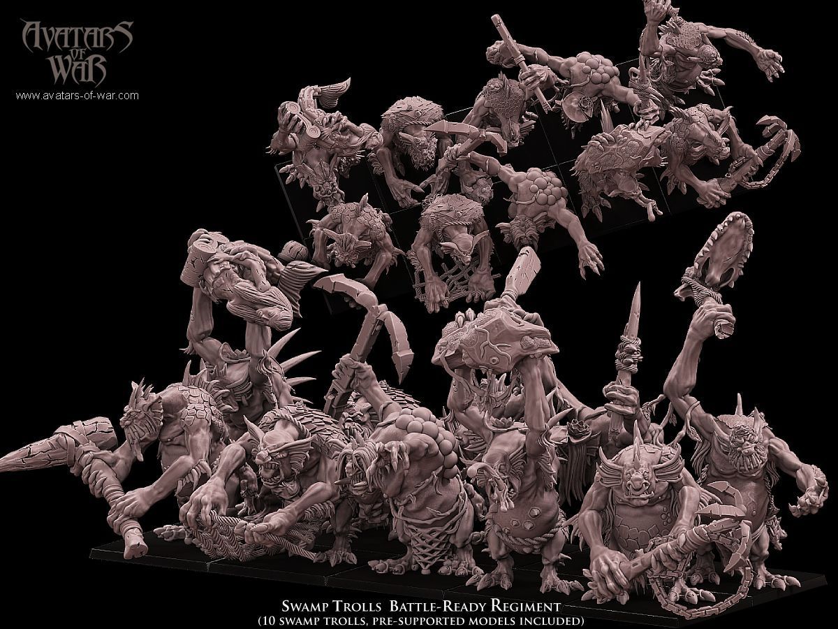Swamp Trolls Battle-Ready regiment (Pack 5 units)