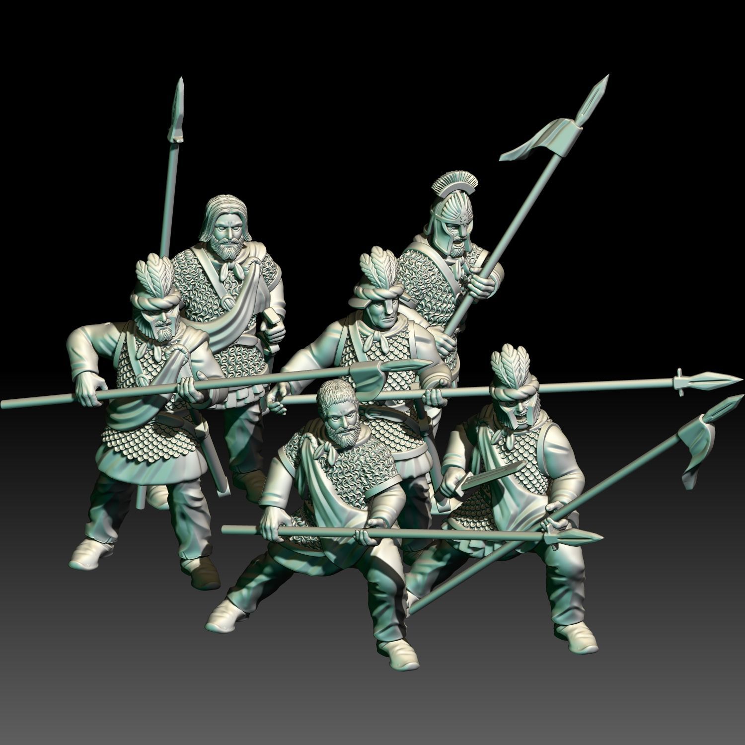 Men at Arms - Pikemen - "Middle Kingdom of the North" (Pack 6 units)