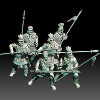 Men at Arms - Pikemen - "Middle Kingdom of the North" (Pack 6 units)
