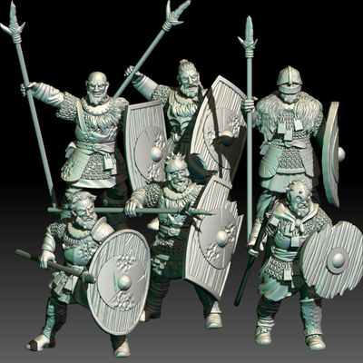 Warriors with Spear - "Wilding Kingdom" (Pack 6 units)