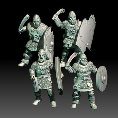 Warriors with Sling- "Wilding Kingdom" (Pack 4 units)