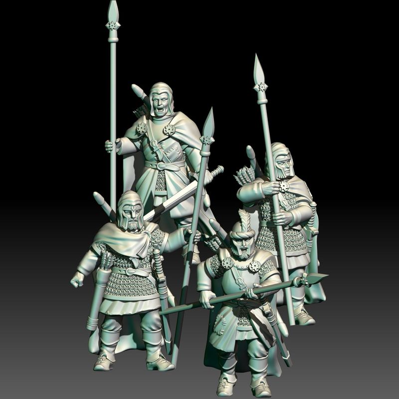 Rangers with Spears- "Rangers of the Nothern Kingdoms" (Pack 4 units)