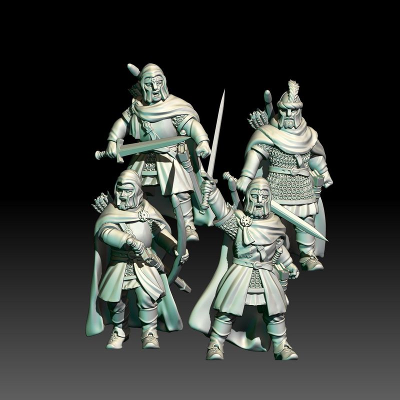Rangers with Swords- "Rangers of the Nothern Kingdoms" (Pack 4 units)