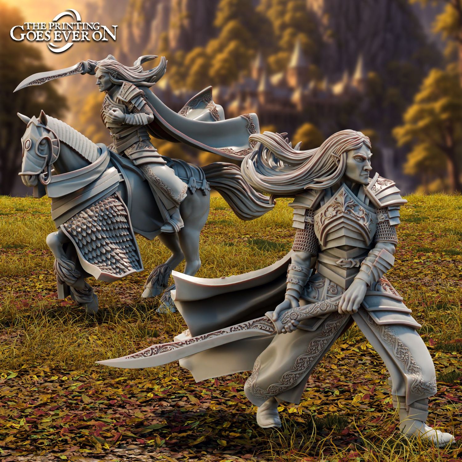 Tales of the Elven Kingdoms (High Elf Heroes) -Lord Goloccel (foot and mounted)