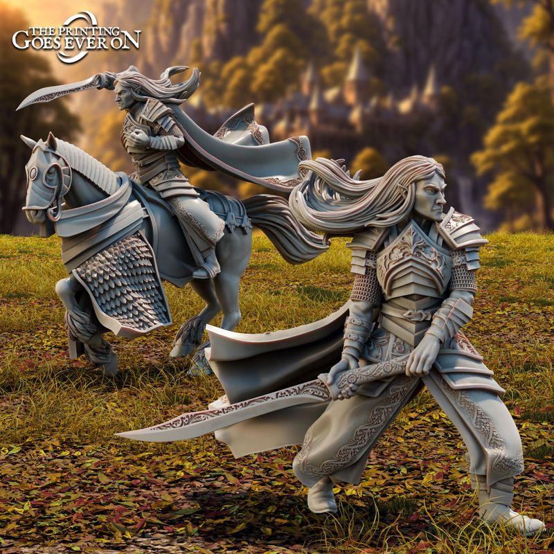 Tales of the Elven Kingdoms (High Elf Heroes) -Lord Goloccel (foot and mounted)