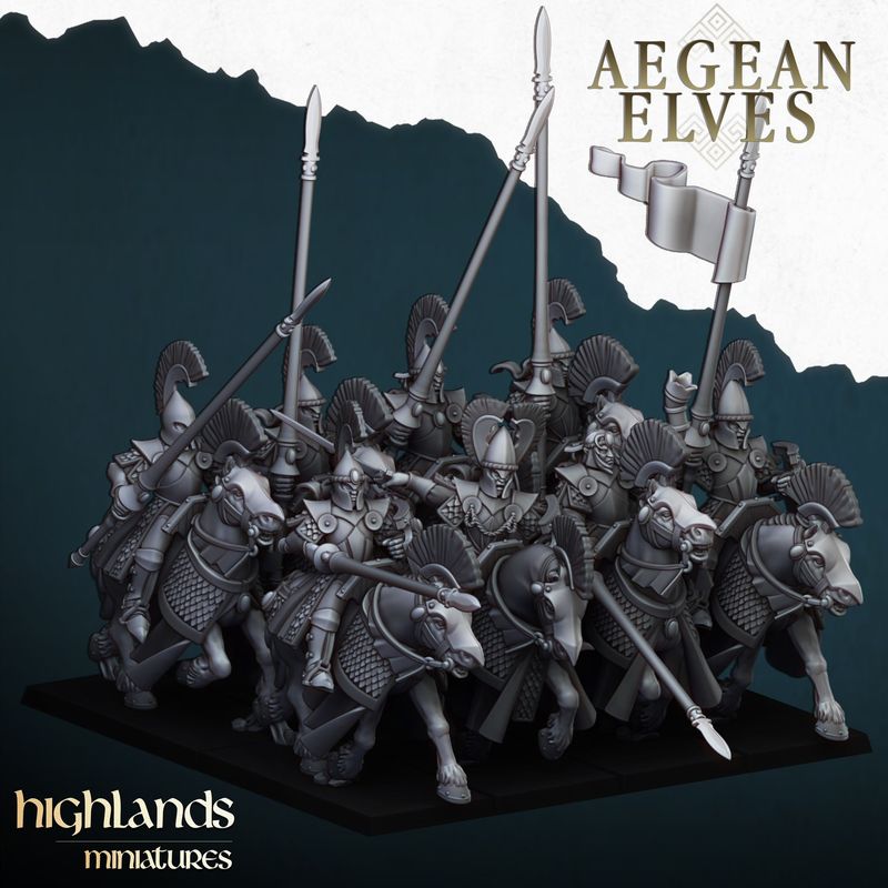 Aegean Elves Mounted Lances (pack 10 units)