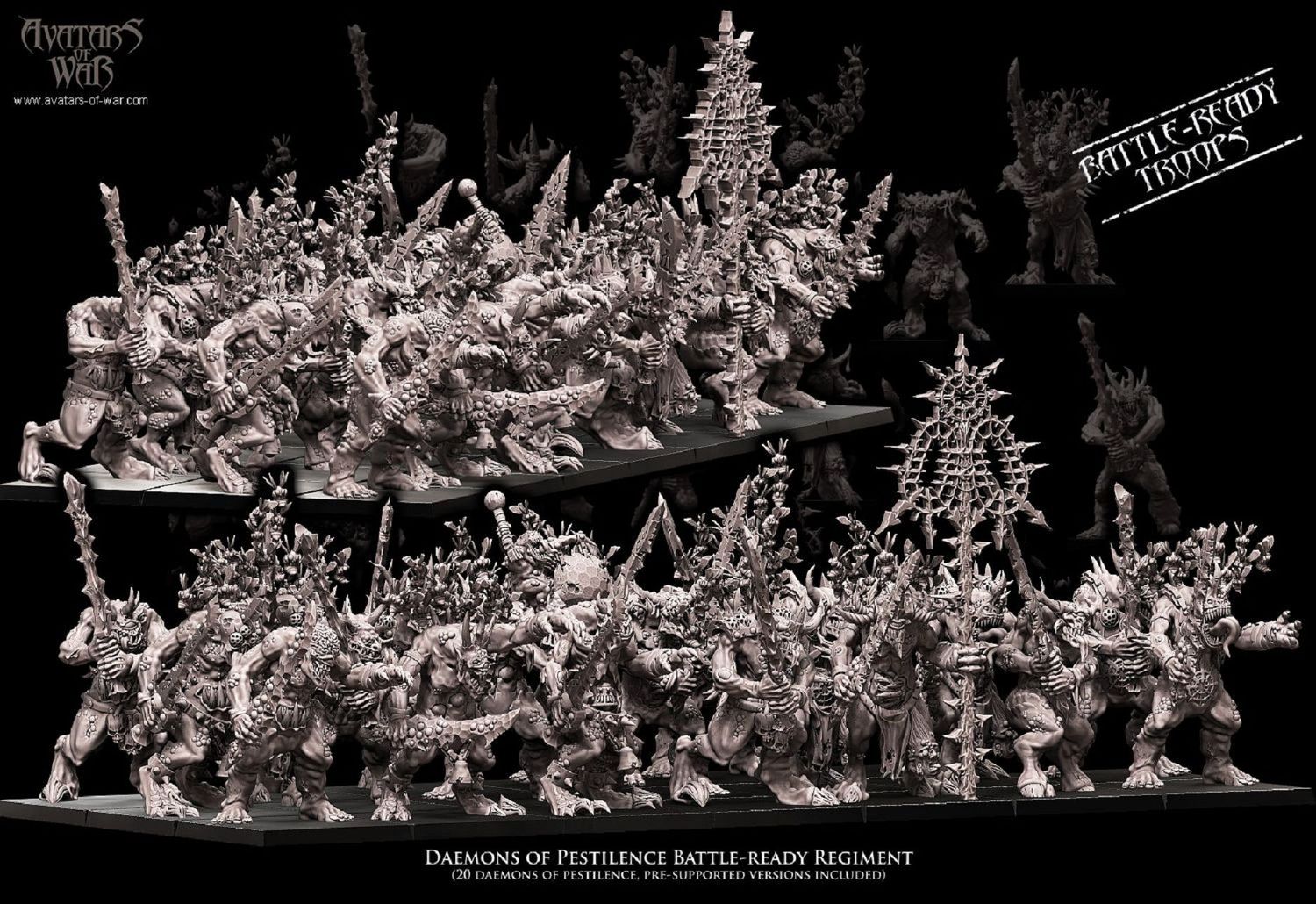 Daemons of Pestilence Battle-Ready regiment (Pack 10 units)