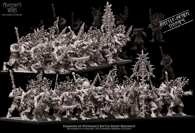 Daemons of Pestilence Battle-Ready regiment (Pack 10 units)