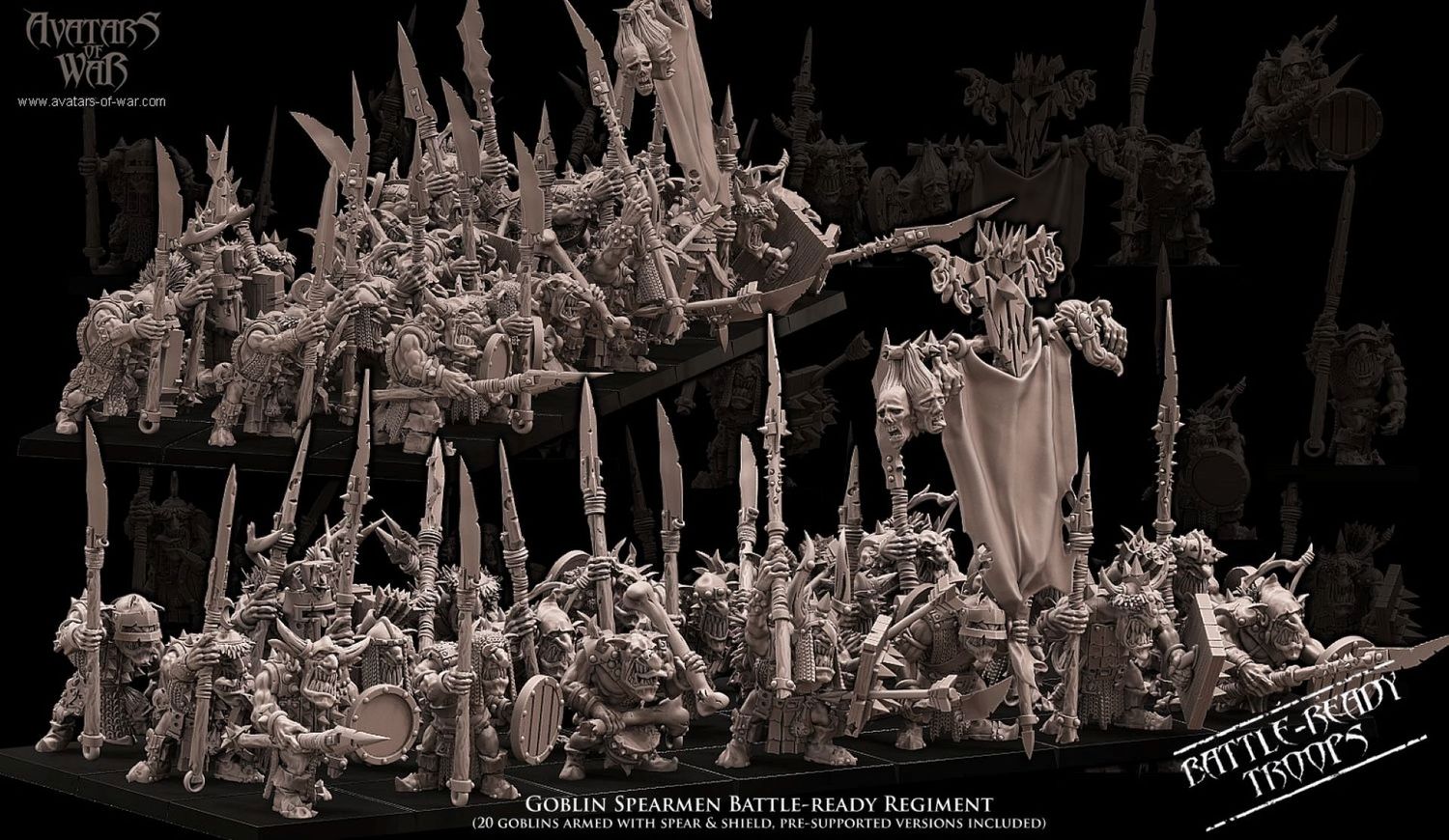 Goblinspearmen Battle-ready Regiment (Pack 10 units)