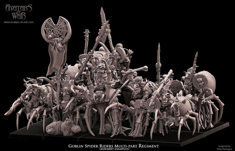 Goblin Spider riders multi-part regiment (Pack 10 units)
