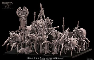 Goblin Spider riders multi-part regiment (Pack 10 units)