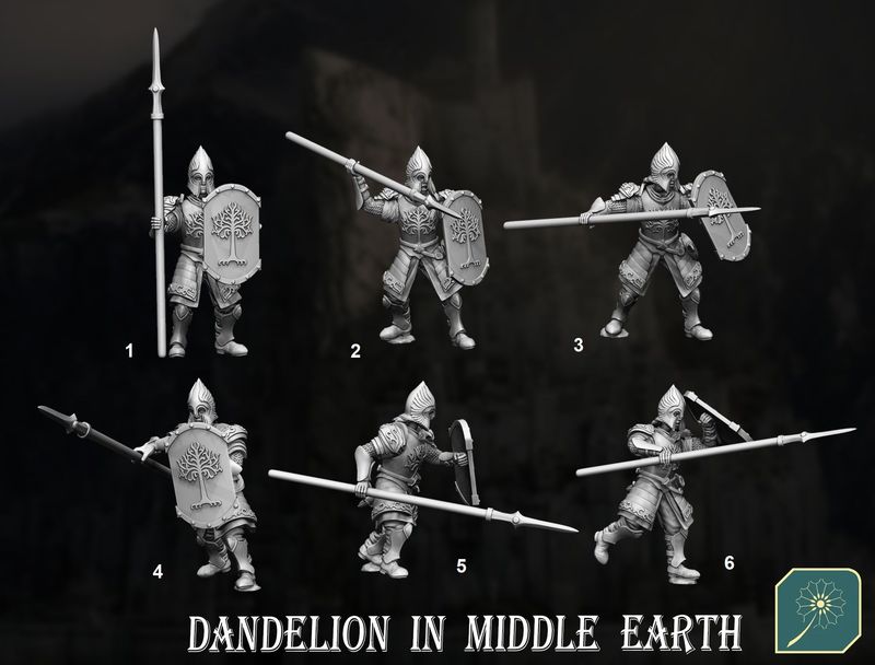 Soldier of Guard Tower - Spearmen (pack 6 units)