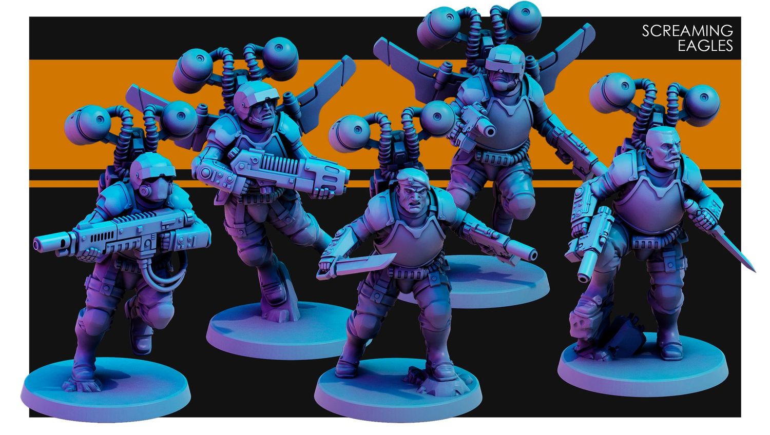 Screaming Eagles Team  (pack 5 units ) Screaming Eagles Team  (pack 5 units )