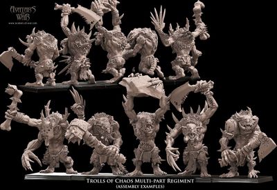 Trolls of Chaos multi-part regiment (Pack 5 units)