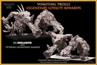 Swamp Trolls KS Exclusive miniatures (Pack 5 units)