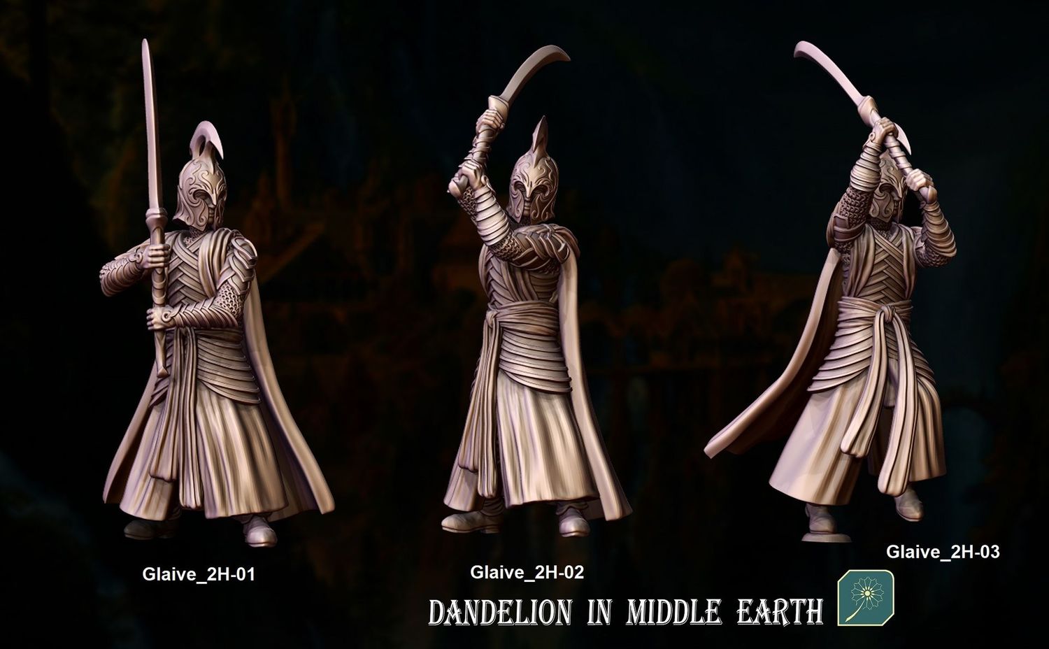 Elves of the Deep Valley - Glaiveman 2_handed (pack 4 units)
